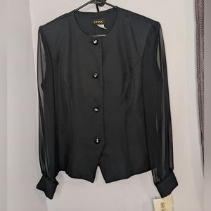 Reina vintage blazer with sheer sleeves